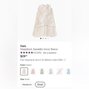 EUC Halo Sleepsack Swaddle